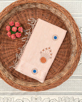 SC3412 - Linen Saree With Multi Stone